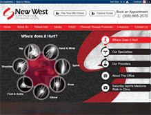 Tablet Screenshot of newwestsportsmedicine.com